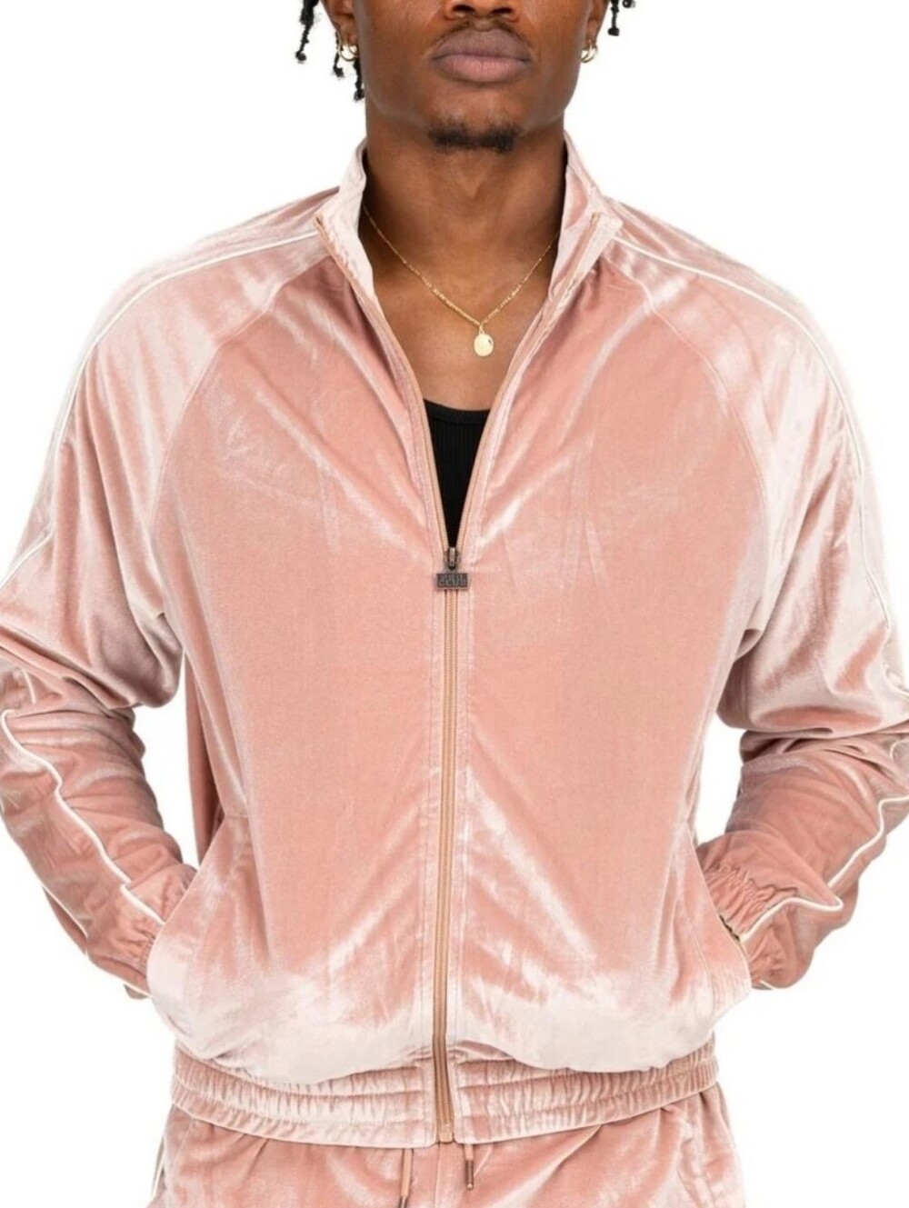 Pro Club Comfort VELOUR TRACK JACKET Pink. Size M